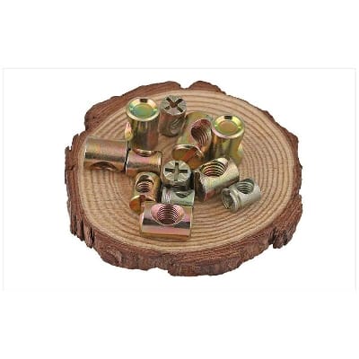 Picture of 50pcs M6 Barrel Bolts Nut-Gold
