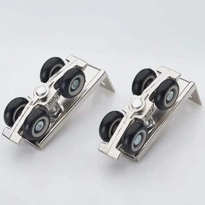 Picture of 1 Set Stainless Steel Sliding Door Roller Bear 30KG Home Room Wardrobe Wood Door Hanging Wheels For Furniture Hardware Wheel-Blue