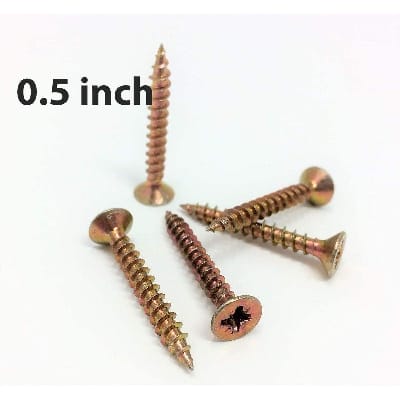 Picture of 50 Pics  0.5/half Inch MS Screw, wood screw self taping screw golden color-Half inch
