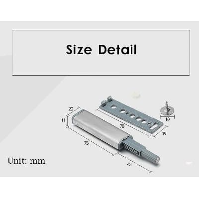 Picture of 1PCS Door Stopper Cabinet Catches Stainless Steel Push to Open Touch Damper Buffer Soft Quiet Closer Furniture Hardware-Deep Gray