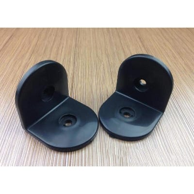 Picture of 2pics Black Nylon Plastic Corner Right Angle 52x53mm-Black