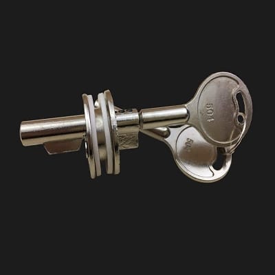 Picture of Glass Lock Zinc Alloy Showcase Push Glass Display Cabinet Door Cylinder Locks Sliding Glass Push Door Hardware Anti Lock Gasket-Silver