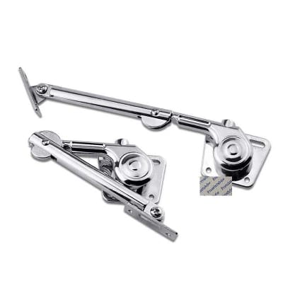 Picture of 2Pcs(1Pair) Oil-Dampered Alloy Flap Up Down Strut Stay Support Furniture Cabinet Dressing Cupboard Door-Silver