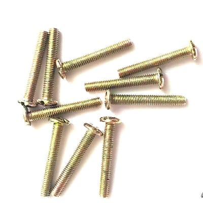 Picture of 50pics M6x65mm Furniture Bolt Nut Star head Drive Screw Zinc Plated Bronze Tone-Gold