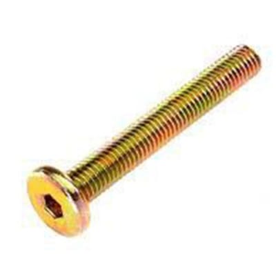 Picture of 45pics M6x50mm Furniture Bolt Nut Hex Socket Drive Screw Zinc Plated Bronze Tone-Gold