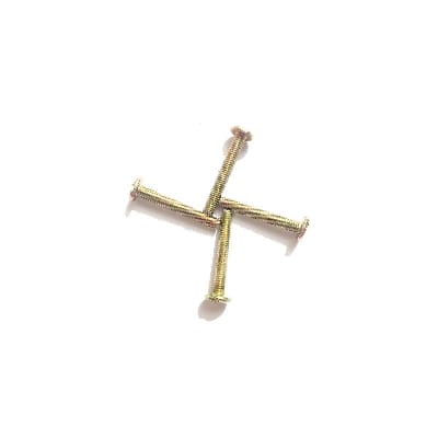 Picture of 50pics M6x25mm Furniture Bolt Nut Star head Drive Screw Zinc Plated Bronze Tone-Gold