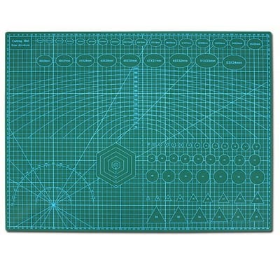 Picture of A2 Self Healing Cutting Mat  Professional Durable Non Slip Mat With Clear Measurements For Arts & Crafts, Single Side 60 by 45cm-Green