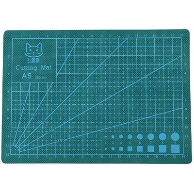 Picture of A5 Self Healing Cutting Mat E11Self Healing Cutting Mat, Professional Durable Non-SlipCutting Mat With Clear Measurements For Arts & Crafts, Single Side, 8" X 6"(Green)-Green