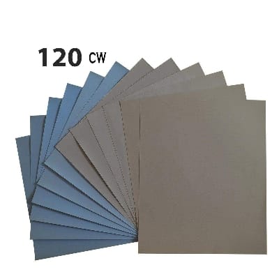 Picture of Applied Wet Dry Sandpaper 120 Grit Abrasive Waterproof Sanding Sander Paper Sheets 2 pis-Black