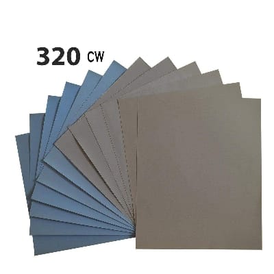 Picture of Applied Wet Dry Sandpaper 320 Grit Abrasive Waterproof Sanding Sander Paper Sheets 2 pis-Black