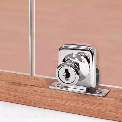 Picture of Glass Door single Sliding Lock/ Cabinet Cam Key Showcase Display /Single-Door-Lock-Glass-Window-Lock-Glass-Door-Lock-Silver