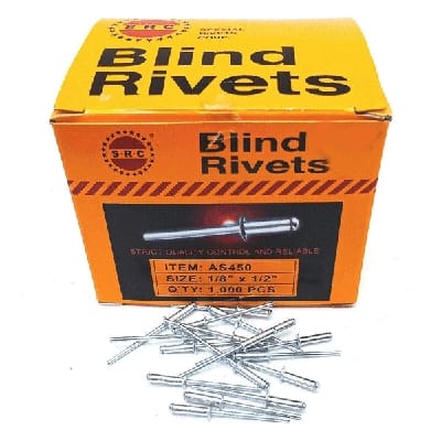 Picture of 100 pics 450 Aluminum steel blind rivet.-Silver