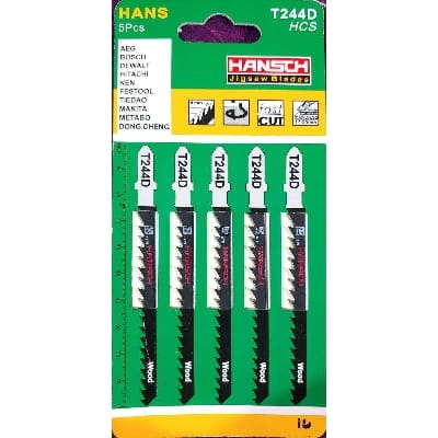 Picture of Hansch Sharp long culling T244D Jigsaw blade (5Pcs)-Black