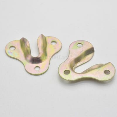 Picture of 4 PCS Fastener Picture Hangers Picture Frame Shelf Gourd Shape Brackets Hangers Photo frame Fixing Hook Plate-Gold