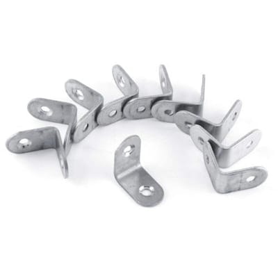 Picture of 4 PCS 1.5inch Stainless Steel Corner Code Right Angle Bracket Brace Joint Shelf Triangle Shelf Support Furniture Connection Piece Access-Silver