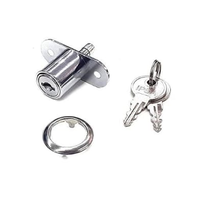 Picture of PUSH BUTTON FURNITURE LOCK- 1pcs-Silver