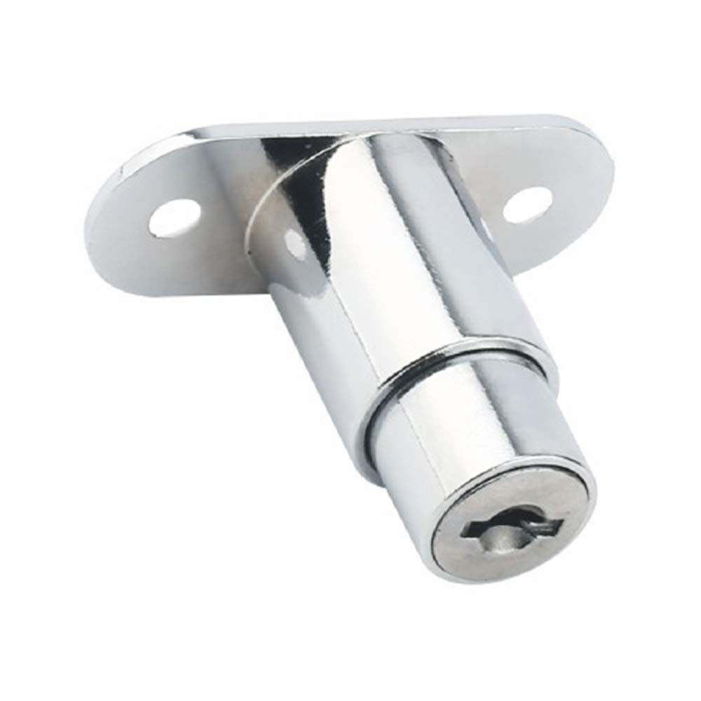 Picture of PUSH BUTTON FURNITURE LOCK- 1pcs-Silver