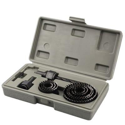 Picture of 11PCS HOLE SAW CUTTER SET Round/Circular Drill Cutting Case Kit Metal/Alloy/Wood-Black