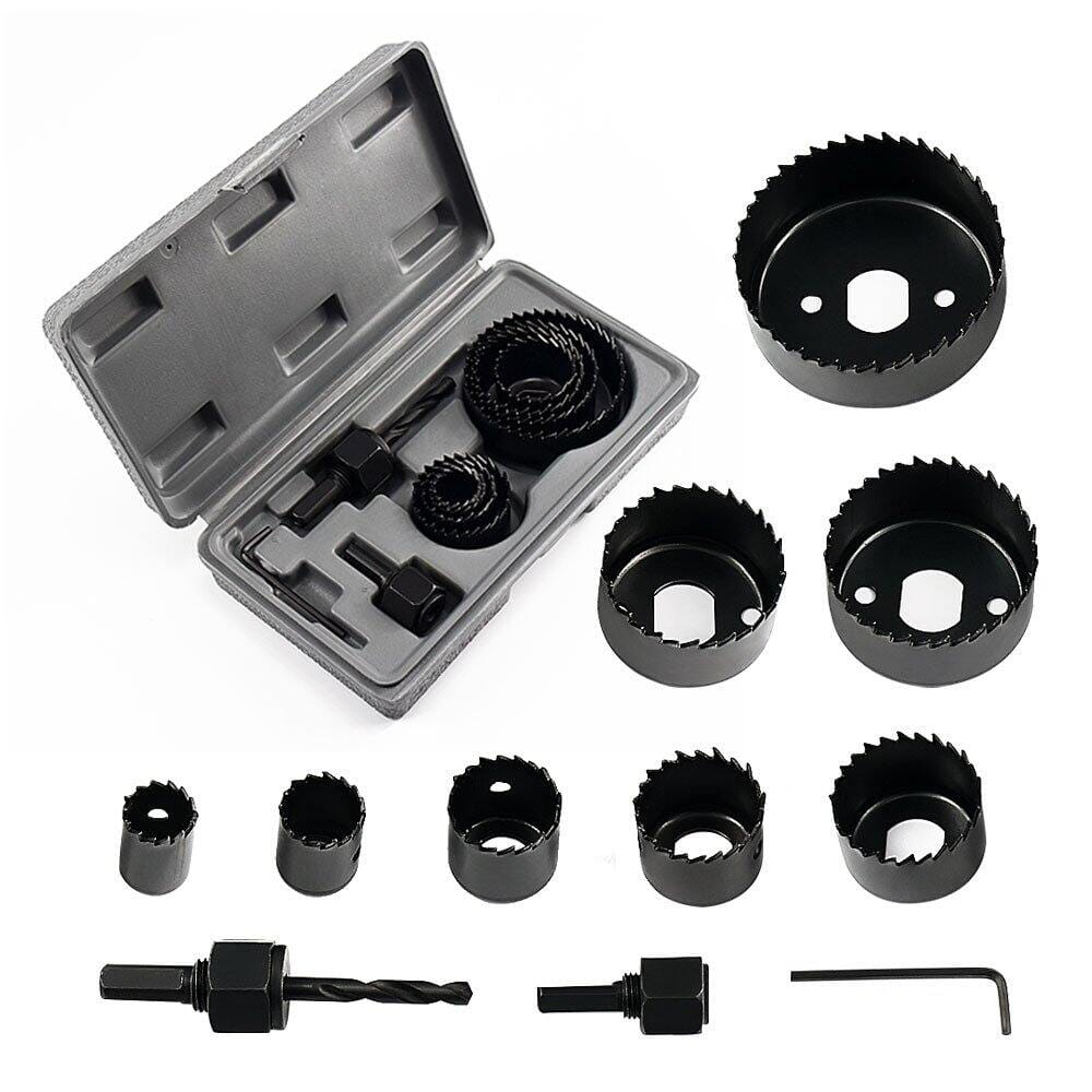 Picture of 11PCS HOLE SAW CUTTER SET Round/Circular Drill Cutting Case Kit Metal/Alloy/Wood-Black
