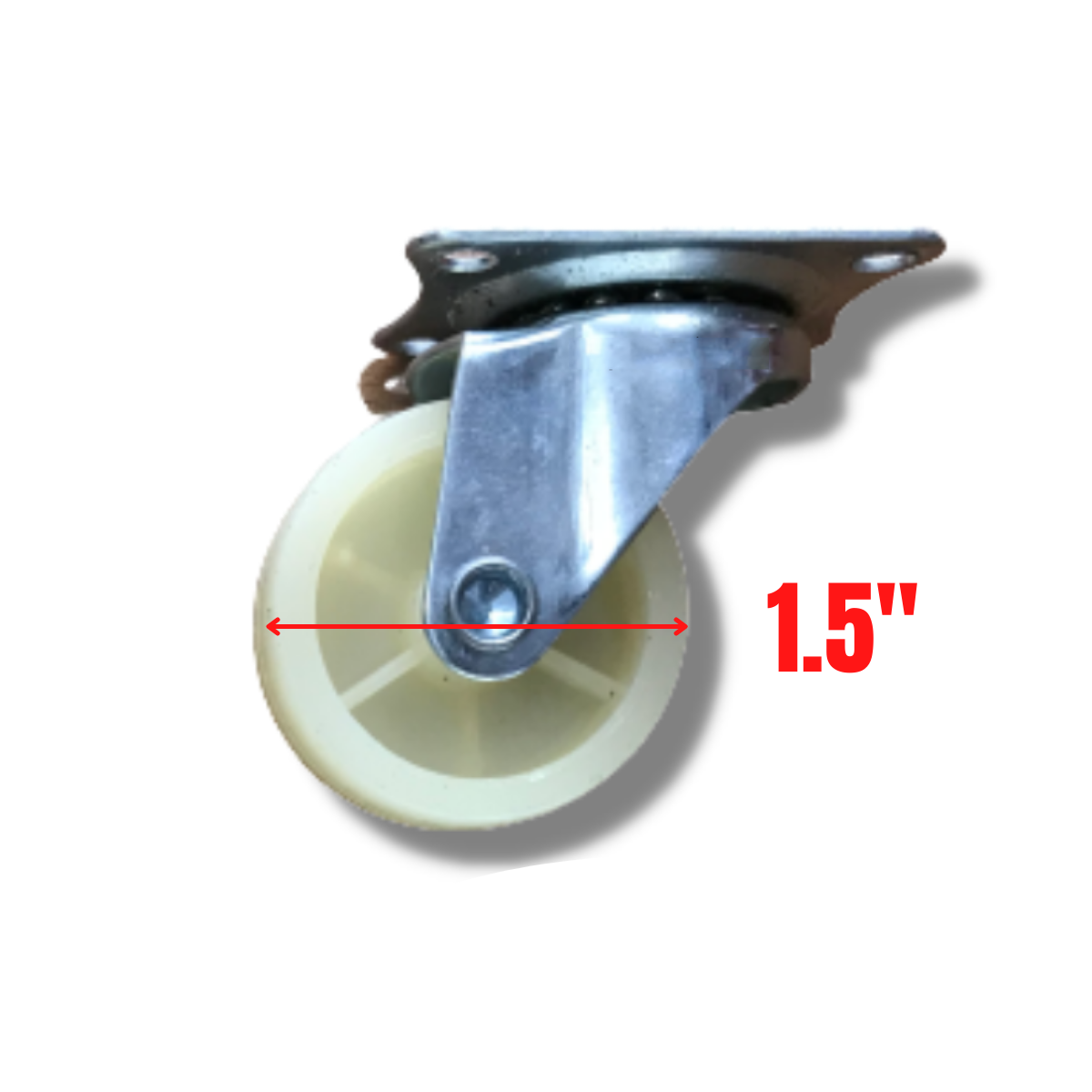 Picture of 1Set (4 Pcs) 1.5 Inch 2wheel lock and 2without lock Universal Swivel Caster Wheels For Furniture Rotating Wheel-Cream