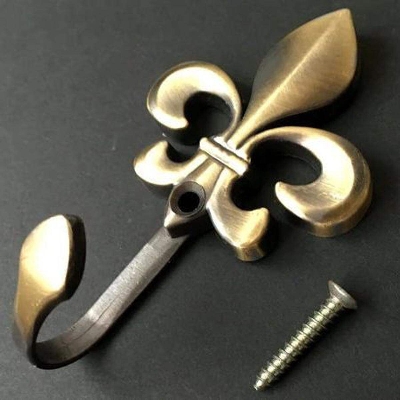 Picture of 1pcs Decorative Wall Hooks Metal Hooks Coat Hangers Wall Hanger-Antique White