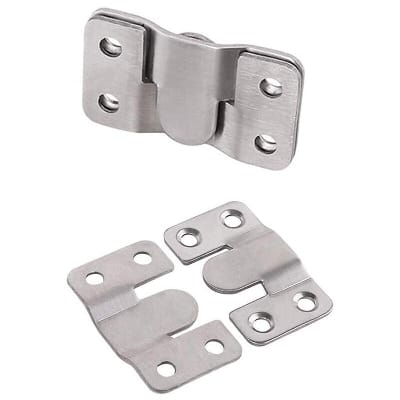 Picture of 2 Pair Wall Mount Picture Hanger Interlocking Photo Frame Hook-Silver