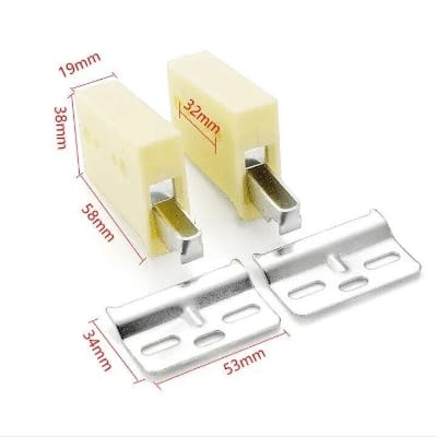 Picture of 2pc Cupboard Hanging Fixed Accessories wall mount Fixed support Bracket Heavy invisible connector cabinet Furniture Hardware-Yellow