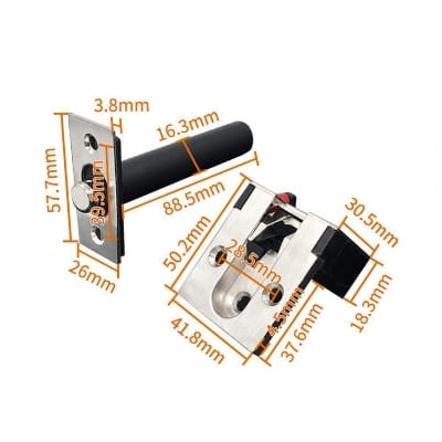 Picture of Chain Lock Anti-theft Chain Stainless Steel High Hardness Security Door Lock Chain for Hotel-Black
