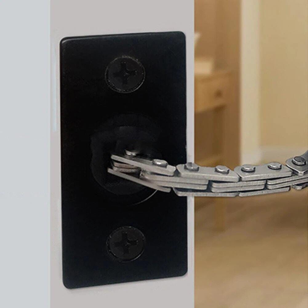 Picture of Chain Lock Anti-theft Chain Stainless Steel High Hardness Security Door Lock Chain for Hotel-Black