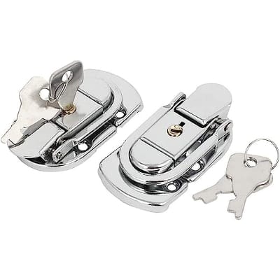 Picture of 1pcs Suitcase Briefcase Metal Toggle Latch Hasp Lock with 1key-Silver