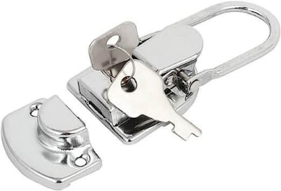 Picture of 1pcs Suitcase Briefcase Metal Toggle Latch Hasp Lock with 1key-Silver