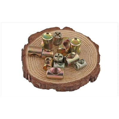 Picture of 50pcs M6 Barrel Bolts Nut-Gold