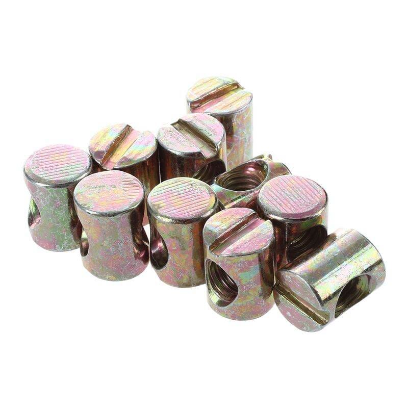 Picture of 50pcs M6 Barrel Bolts Nut-Gold