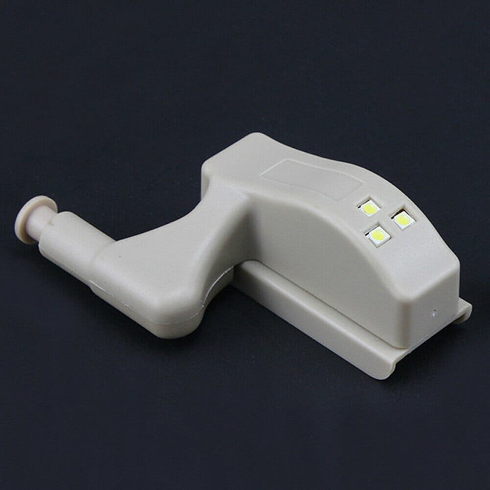 Picture of 1pcs Hinge LED Sensor Lights Under Cabinet Lights Inner Door Hinge LED Light Closet Cupboard Wardrobe Night Lights Warm White-White