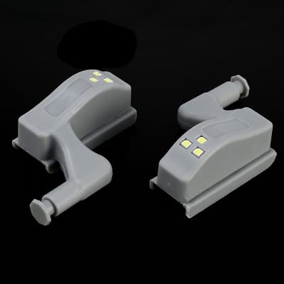 Picture of 1pcs Hinge LED Sensor Lights Under Cabinet Lights Inner Door Hinge LED Light Closet Cupboard Wardrobe Night Lights Warm White-White
