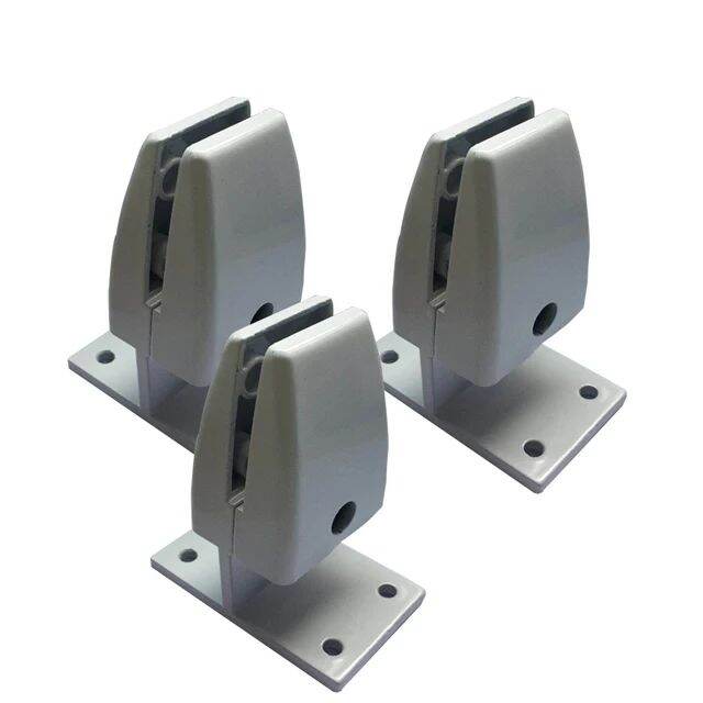 Picture of 2ps Aluminium Desk Partition Shelf Brackets Decorative Support Privacy Screen Divider Clamp-Silver