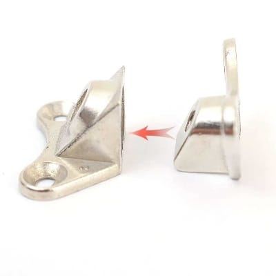 Picture of 2pcs Alloy Corner Brackets  Butterfly Support Connector Removable Fasteners Corner Code Right Angle Bracket-Silver
