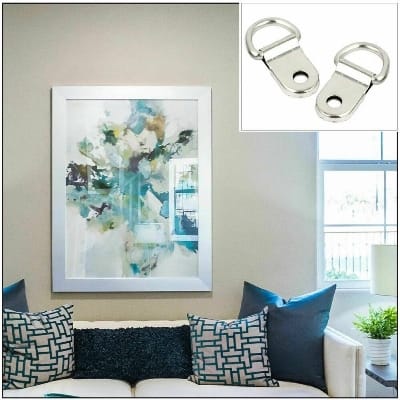 Picture of 10pcs Wall Mount Mirror Frame Hooks Photo Hangers Home Decor Picture Hook-Golden