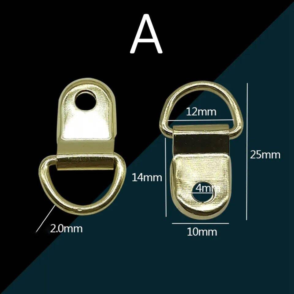 Picture of 10pcs Wall Mount Mirror Frame Hooks Photo Hangers Home Decor Picture Hook-Golden
