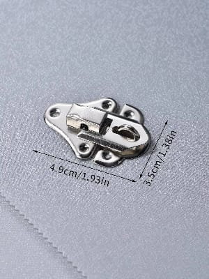 Picture of 2SET Jewelry Chest Gift Wine Wooden Box Case Toggle Latch Suitcase Hasp Hook Clasp Can Hold Lock Lockable with screws-Silver