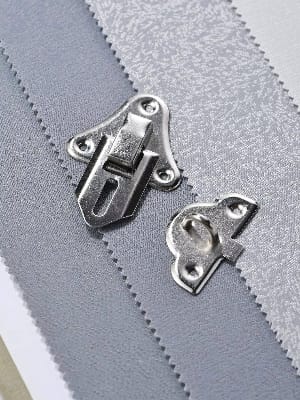 Picture of 2SET Jewelry Chest Gift Wine Wooden Box Case Toggle Latch Suitcase Hasp Hook Clasp Can Hold Lock Lockable with screws-Silver