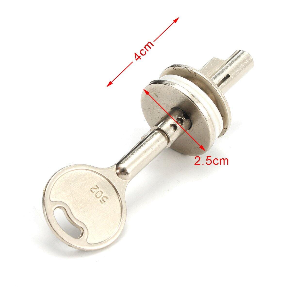 Picture of 1 pis Universal Sliding Glass Security Keyed Lock Drawer Cabinet Door Window Safe Bolt-Silver