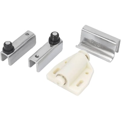 Picture of 1set Cabinet Glass Door Single Push Magnetic Catch Latch, Off White-White