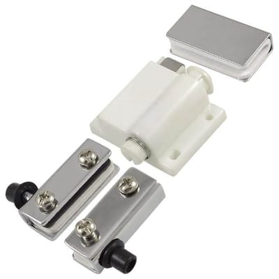 Picture of 1set Cabinet Glass Door Single Push Magnetic Catch Latch, Off White-White