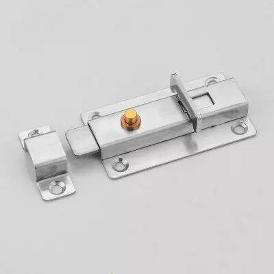 Picture of 4 Inch Stainless Steel Buckle Bolt Automatic Spring Latch Bolt Surface Mounted-Silver