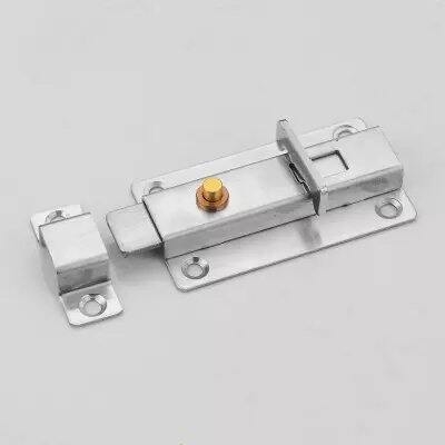 Picture of 4 Inch Stainless Steel Buckle Bolt Automatic Spring Latch Bolt Surface Mounted-Silver