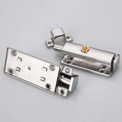 Picture of 4 Inch Stainless Steel Buckle Bolt Automatic Spring Latch Bolt Surface Mounted-Silver