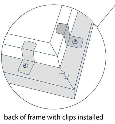 Picture of 6 Pis Mirror Clip SS Glass Clip Modern Mirror Hanging Kit for Furniture or Wall-Silver