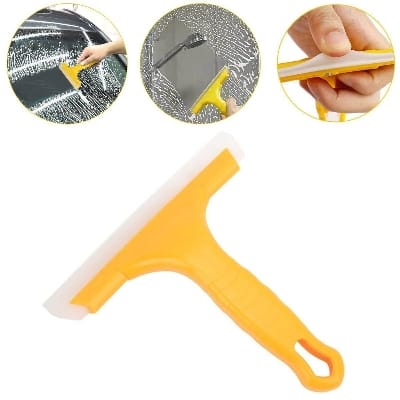 Picture of 1pcs Glass cleaning wiper silicone handle window cleaner.-Yellow