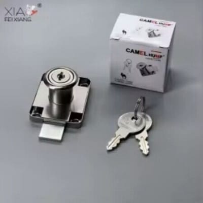 Picture of 2pcs Drawer Cabinet Desk Weare drove Lock Short neck Camel brand Lock-Silver